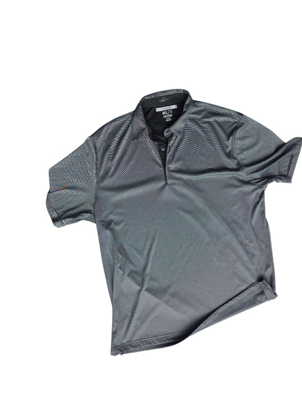 Greg Norman Mens Polo Shirt Gray XL Moisture-Wicking Lightweight Stretch Golf